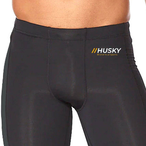 Shorts de Compresión Unisex de Nailon y Spandex, Cintura Alta Elástica, Bolsillo Oculto, Logotipo Personalizado, Secado Rápido, Ligeros, Transpirables, hasta la Rodilla - Product Image 3