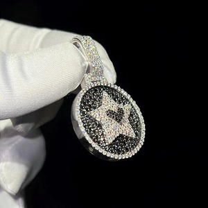 Luxury Star Pendant Necklace 925 Silver Micro Pave Crystal Rhinestone Round Brilliant Cut Unisex Everyday Wear - Product Image 5