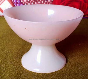 Ensaladera Decorativa de Resina de Alta Calidad con Soporte Artesanal de Madera, Estilo Clásico, Juego de 4 Platos para Servir para Bodas - Product Image 1