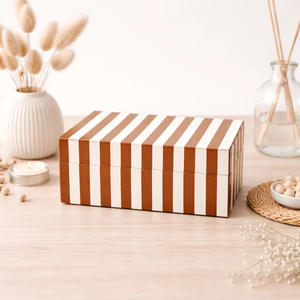 FAIZA CRAFT Boîte à bijoux moderne de luxe en bois et résine, best-seller, décoration d'intérieur, boîte de rangement 35x23x10 CM, logo personnalisé gravé - Product Image 1