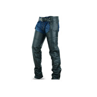 Chaps en cuir occidentaux personnalisables de haute qualité avec motif en cuir de vache et franges pour l'équitation et les sports équestres