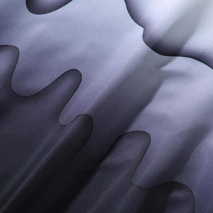 Chaquetas Universitarias para Mujer, Chaqueta Universitaria de Mezclilla para Hombre con Estampado de Ondas, Cierre de Cremallera, Corte Ajustado, Estilo Bomber de Béisbol, Técnica de Teñido Liso - Product Image 5