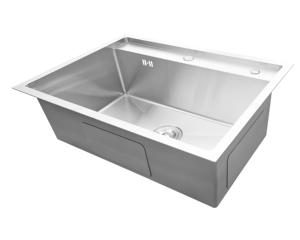 Fregadero de cocina de acero inoxidable cepillado EM 7248 de un solo tazón 304 forma rectangular hecho a mano Vietnam diseño de un agujero garantía de 3 años - Product Image 5