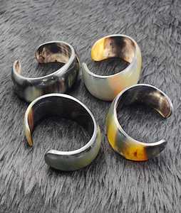 Handmade Polished Eco-Friendly Buffalo Horn <b>Cuff</b> Bangle Bohemian Style - Product Image 3