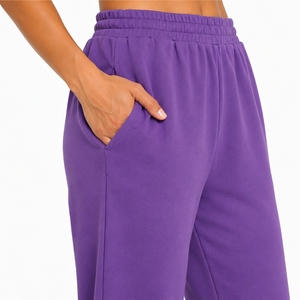 <b>Women</b> Fleece Sweatpants With Mid Waist Elastic Drawstring Loose Fit Full Length Casual <b>Harem</b> <b>Pants</b> With Side Pockets Sweatpants - Product Image 5