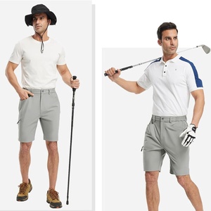 Custom logo Mens Workout Athletic Cargo Shorts Front Logo Spandex/Polyester Canvas Fabric Quick Dry Mid Waist Drawstring Closure - Product Image 1