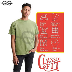 T-shirts en coton épais vintage, amples, à manches courtes, décontractés pour hommes, grandes tailles, t-shirts pour hommes surdimensionnés - Product Image 6