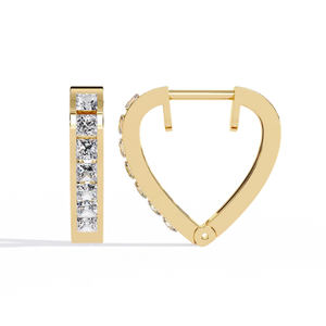 Boucles d'oreilles créoles Ajretail 0,83 ct « Amour Éternel » en diamant naturel – Or 14 carats, taille brillant, bijoux de luxe pour femme – Couleur HI, clarté VS-SI - Product Image 4