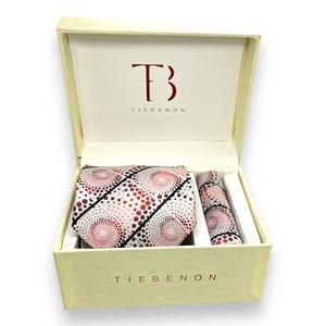 Premium Pink Geometric <b>Tie</b> Set for Men with Pocket Square Sets| Wedding, Business Gift Box Luxury Fashion Wear Elite Edition <b>Tie</b> - Product Image 1