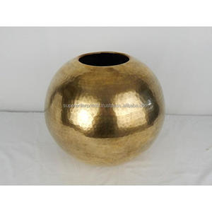 SE inde dernière or jaune travertin fleur Vase géométrique ornement salon thé Table coin salle de réunion décor de bureau - Product Image 1