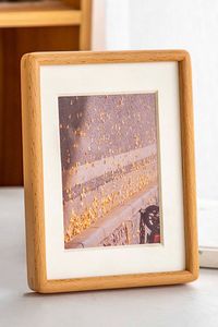 Cream White Wooden Photo Frame Set Natural Timber <b>Border</b> Picture Holder Tabletop Portrait <b>Display</b> Handmade Home Decor Framing - Product Image 5