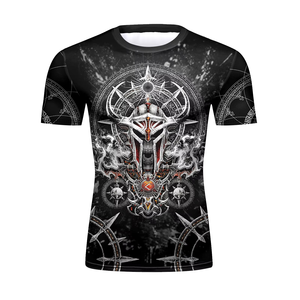 Men’s MMA Rash Guard Short Sleeve <b>Compression</b> <b>Shirt</b> BJJ Grappling Training Quick Dry Athletic Gym Sportswear Top - Product Image 2