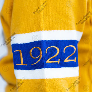sorority Sigma Gamma Plus Size SGRho <b>cardigan</b> Women's Sweater for Winter Breathable with Embroidery Decoration button front - Product Image 3