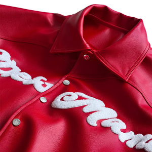 Chaqueta Varsity de Béisbol Personalizada con Bordado Chenille, Cuero Genuino en la Parte Delantera, con Capucha, Ecológica, para Hombre, Estilo Urbano - Product Image 6