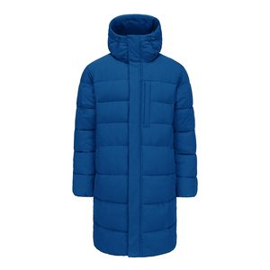 Women's Long <b>Quilted</b> Winter Jacket Hooded Full Sleeve Zipper Closure Solid Color Polyester <b>Wadding</b> Thick Warm Coat - Product Image 4