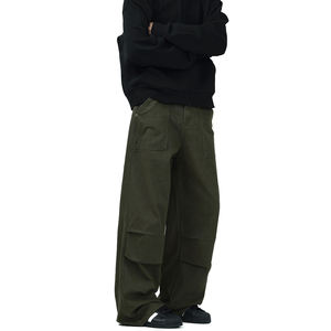 กางเกงคาร์โก้ทรงหลวมผ้าฝ้าย 100% สุดฮิต แฟชั่นสตรีทแวร์ ขากว้าง ทรงตรง สไตล์คนรุ่นใหม่ - Product Image 2