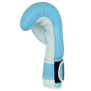 Guantes de Boxeo de Piel Sintética Azul Claro, Cierre de Velcro en los Dedos, Equipo de Entrenamiento Unisex - Product Image 5