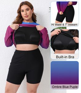 <b>Women</b> Long Sleeve Rash Guard <b>Swim</b> <b>Shirts</b> Surf Rash Guard Two Piece Rash Vest <b>for</b> Woman Swimming Surfing Outdoor Clothing Rash - Product Image 4