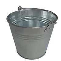 Seau en fer galvanisé au design vintage, avec poignée, pour la décoration et le rangement de jardin et de maison, taille et forme personnalisables