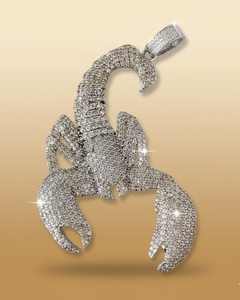 Pendentif Scorpion en Moissanite VVS, Argent 925, Pendentif HipHop, Bijou Unique en Forme d'Animal, Symbole de Protection, de Force et de Résilience - Product Image 2