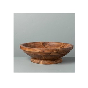 Tazón de Madera Natural Hecho a Mano para Mesa de Comedor Moderna, para Servir Frutas Frescas, Ensaladas, Arroz, Pasta y Bocadillos - Product Image 5
