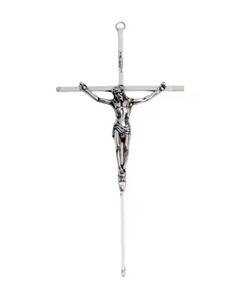 Croix murale minimaliste en bois, design géométrique, décoration intérieure pour salon, finition durable, pour usage en église, crucifix - Product Image 5