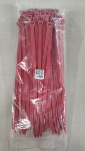 สายรัดไนลอนสีแดง 250*4 | สายรัดพลาสติกแบบล็อคตัวเอง |   สายรัดจัดการสายไฟอุตสาหกรรม - Product Image 4