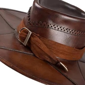 Sombrero de Vaquero de Cuero Fabricado en Pakistán, Piel de Vaca Premium, Ajustable, Casual para Exteriores, Personalizado, Gran Venta - Product Image 6