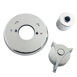 Kit de garniture chromé RKB0027 à fixer au mur pour robinets de baignoire et de douche avec contrôle de la température - Product Image 3