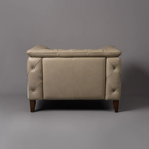 Sofá de Cuero con Base de Madera de Estilo Moderno para Sala de Estar, Muebles de Exterior Hechos a Mano, Ecológicos para Oficina en Casa - Product Image 4