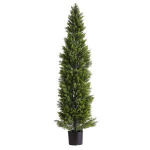 Set di 2 Alberi di Cedro Artificiali da 60 Pollici Facili da Montare, Finte Piante di Pino in Seta dall'Aspetto Realistico per Decorazioni Frontali - Product Image 5