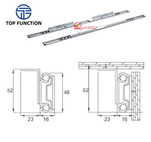 Glissière de tiroir escamotable en acier laminé à froid de 48 mm, robuste, réglable, à montage dissimulé pour escalier - Product Image 4