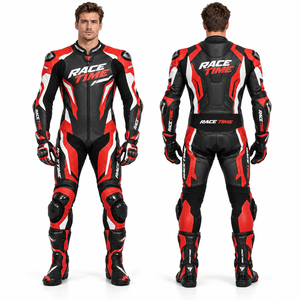 Traje de Motocicleta Transpirable para Hombre, Traje de Carreras Protector de Cuero de Manga Larga, Traje de Piloto de Pista, Anti-UV, Resistente al Viento - Product Image 2