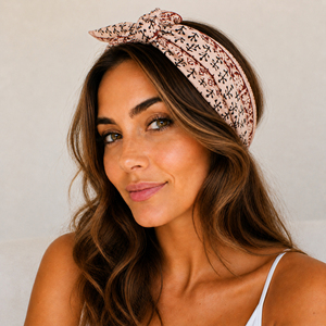 Pañuelo Bohemio de Algodón con Estampado Floral, Diadema Informal para Primavera/Verano, Accesorio de Moda - Product Image 1
