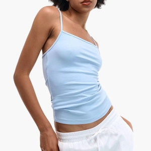 Débardeur de fitness personnalisé pour femme, couleur unie, sans manches, séchage rapide, respirant, pour yoga et course à pied - Product Image 3