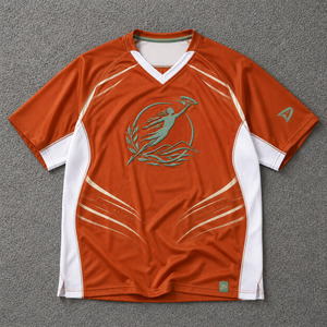 Maillot d'équipe personnalisé pour homme, orange rouille, option sublimée, léger, en maille respirante, en polyester, pour la performance - Product Image 1