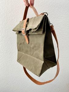 Sac isotherme de transport alimentaire en toile et cuir écologique durable de haute qualité, imperméable, avec fermeture éclair, réutilisable, vente en gros LCLB-0030 - Product Image 2