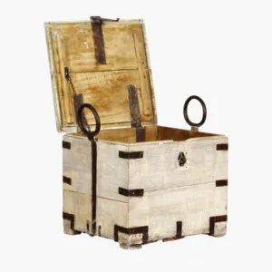 Vintage Heritage Reclaimed Wood Storage Trunk <b>Chest</b> Box <b>Coffee</b> <b>Table</b> with Metal Fittings for Bedroom Living Dining Farmhouse - Product Image 2