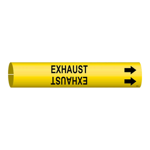 เครื่องหมายระบุท่อแบบยืดหยุ่นสำหรับระบบไอเสียอุตสาหกรรมโดย Brady EXHAUST - Product Image 3