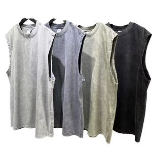เสื้อกล้ามผู้ชายสำหรับฤดูร้อน แบบลำลอง ผ้าฝ้ายนุ่ม ซักแล้ว ใส่สบาย เหมาะสำหรับออกกำลังกาย ฟิตเนส เสื้อผ้าแนวสตรีท ระบายอากาศได้ดี - Product Image 1