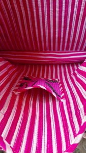 Sac fourre-tout en coton matelassé fait main avec broderie Kantha, imprimé animaux tropicaux de la jungle, fermeture éclair, deux poignées, sac à bandoulière - Product Image 5