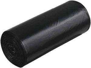 Bolsa de basura de plástico negro grande desechable de HDPE para compras de basura de contratistas y uso de paquetes - Product Image 2