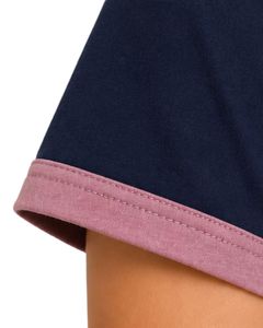 Customized <b>White</b> Navy Blue And Dusty Pink Raglan T <b>Shirt</b> For <b>Women</b> Casual Crew Neck <b>Short</b> <b>Sleeve</b> Soft Cotton Blend Summer - Product Image 4