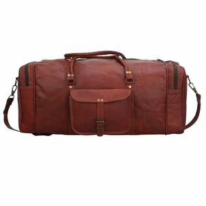 Bolsa de Viaje de Fin de Semana de Nailon de Lujo, Unisex, Gran Capacidad, Cierre de Cremallera, Diseño con Paneles Marrones, Asa Suave - Product Image 4