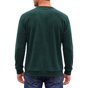 Thermal Waffle Men <b>Sweatshirt</b> <b>Fleece</b> <b>Lined</b> Warm Crewneck Cold Weather Performance Athletic Pullover Winter Outerwear - Product Image 2