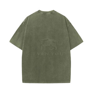 Service OEM – T-shirts légers pour hommes effet délavé – T-shirts slim fit pour hommes effet délavé, très tendance - Product Image 2