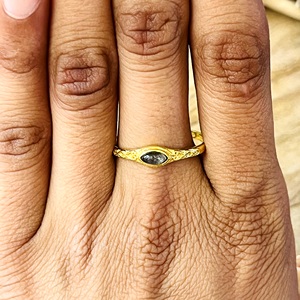 New Trendy <b>Labradorite</b> Boho Brass <b>Ring</b> Women 18K Gold Plated Bohemian Vintage Marquise Certified Wholesale/OEM/ODM - Product Image 6
