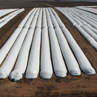 Sacs de stockage agricoles en plastique pour ensilage, sacs de silo pour céréales de maïs, manchons de sacage pour ensilage en gros