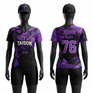 TAISON SPORTS 360 Grams Eco-Friendly Breathable Quick Dry Polyester/Cotton Unisex <b>Cycling</b> Uniform Red Black Panel Design Custom - Product Image 1