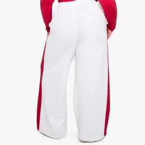 Pantalon de jogging ample et respirant X Sports City pour femme, coupe harem, avec bande latérale rouge, idéal pour l'hiver et conçu pour les grandes tailles - Product Image 4
